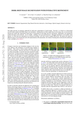 DISIR: Deep Image Segmentation with Interactive Refinement