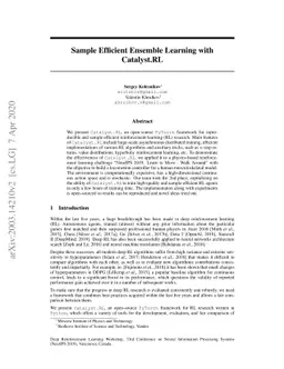 Sample Efficient Ensemble Learning with Catalyst.RL