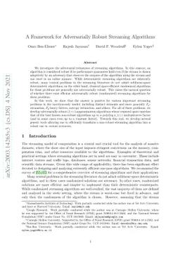 A Framework for Adversarially Robust Streaming Algorithms