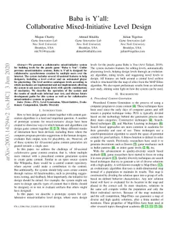 Baba is Yáll: Collaborative Mixed-Initiative Level Design