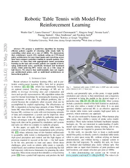 Robotic Table Tennis with Model-Free Reinforcement Learning