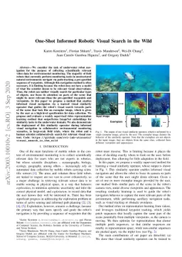 One-Shot Informed Robotic Visual Search in the Wild