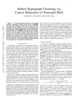 Robust Hypergraph Clustering via Convex Relaxation of Truncated MLE