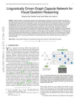 Linguistically Driven Graph Capsule Network for Visual Question
  Reasoning
