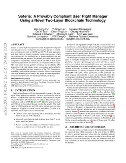 Soteria: A Provably Compliant User Right Manager Using a Novel Two-Layer
  Blockchain Technology