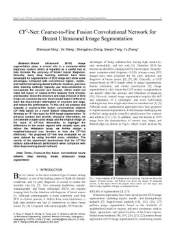 CF2-Net: Coarse-to-Fine Fusion Convolutional Network for Breast
  Ultrasound Image Segmentation