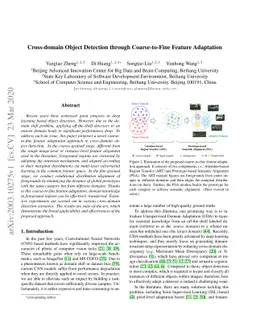 Cross-domain Object Detection through Coarse-to-Fine Feature Adaptation