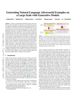 Generating Natural Language Adversarial Examples on a Large Scale with
  Generative Models