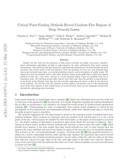 Critical Point-Finding Methods Reveal Gradient-Flat Regions of Deep
  Network Losses