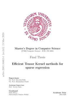 Efficient Tensor Kernel methods for sparse regression