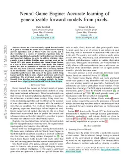 Neural Game Engine: Accurate learning of generalizable forward models
  from pixels