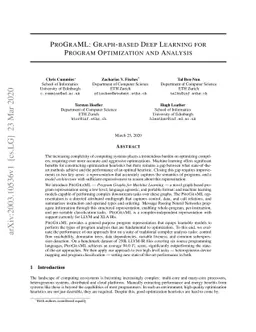 ProGraML: Graph-based Deep Learning for Program Optimization and
  Analysis