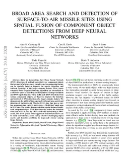 Broad Area Search and Detection of Surface-to-Air Missile Sites Using
  Spatial Fusion of Component Object Detections from Deep Neural Networks
