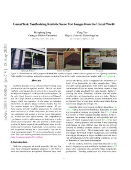 UnrealText: Synthesizing Realistic Scene Text Images from the Unreal
  World