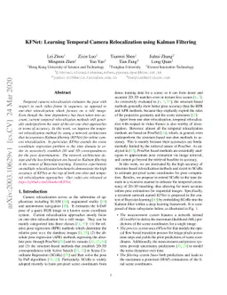 KFNet: Learning Temporal Camera Relocalization using Kalman Filtering
