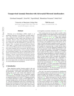 Unsupervised Anomaly Detection with Adversarial Mirrored AutoEncoders