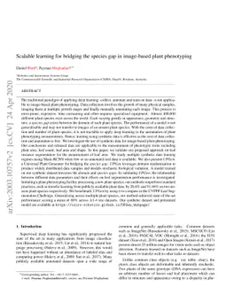 Scalable learning for bridging the species gap in image-based plant
  phenotyping