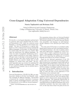 Cross-Lingual Adaptation Using Universal Dependencies