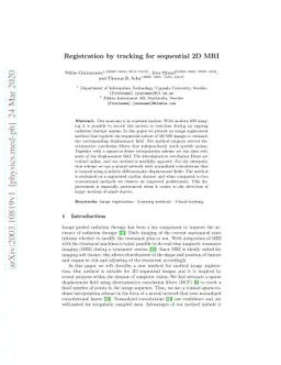 Registration by tracking for sequential 2D MRI
