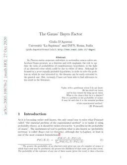 The Gauss' Bayes Factor
