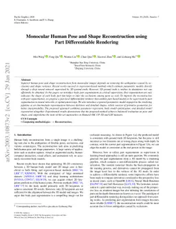 Monocular Human Pose and Shape Reconstruction using Part Differentiable
  Rendering