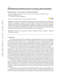 Distributional Reinforcement Learning with Ensembles