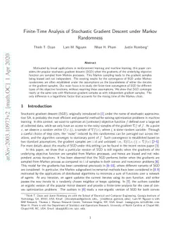 Finite-Time Analysis of Stochastic Gradient Descent under Markov
  Randomness