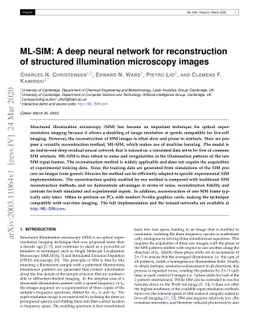 ML-SIM: A deep neural network for reconstruction of structured
  illumination microscopy images