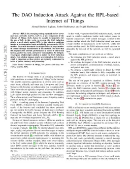 The DAO Induction Attack Against the RPL-based Internet of Things