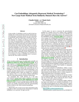 Can Embeddings Adequately Represent Medical Terminology? New Large-Scale
  Medical Term Similarity Datasets Have the Answer!