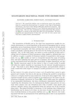 Multivariate fractional phase--type distributions