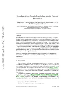 Joint Deep Cross-Domain Transfer Learning for Emotion Recognition