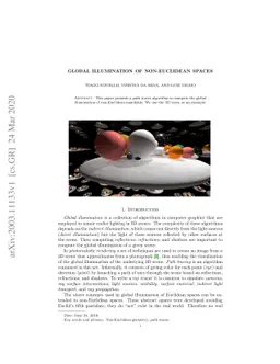 Global Illumination of non-Euclidean spaces