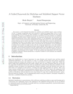 A Unified Framework for Multiclass and Multilabel Support Vector
  Machines