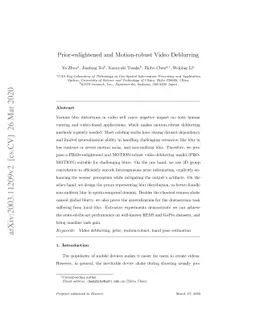 Prior-enlightened and Motion-robust Video Deblurring