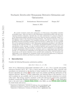 Stochastic Zeroth-order Riemannian Derivative Estimation and
  Optimization