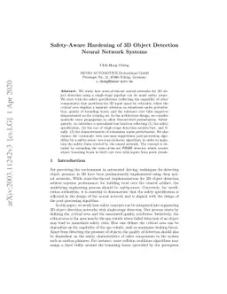 Safety-Aware Hardening of 3D Object Detection Neural Network Systems
