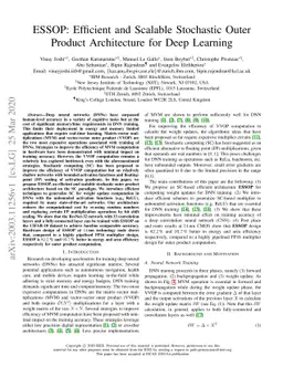 ESSOP: Efficient and Scalable Stochastic Outer Product Architecture for
  Deep Learning