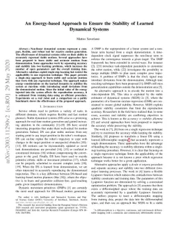 An Energy-based Approach to Ensure the Stability of Learned Dynamical
  Systems