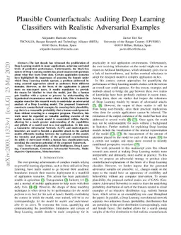 Plausible Counterfactuals: Auditing Deep Learning Classifiers with
  Realistic Adversarial Examples