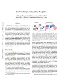 Data Uncertainty Learning in Face Recognition