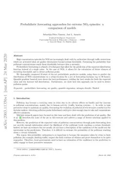 Probabilistic forecasting approaches for extreme NO$_2$ episodes: a
  comparison of models