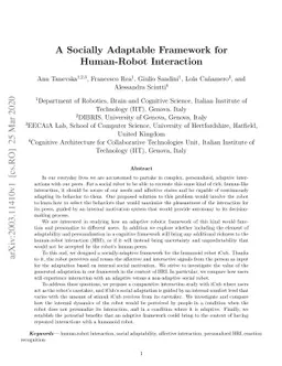 A Socially Adaptable Framework for Human-Robot Interaction