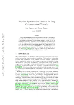 Bayesian Sparsification Methods for Deep Complex-valued Networks
