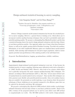 Design-unbiased statistical learning in survey sampling