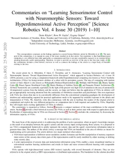 Commentaries on "Learning Sensorimotor Control with Neuromorphic
  Sensors: Toward Hyperdimensional Active Perception" [Science Robotics Vol. 4
  Issue 30 (2019) 1-10