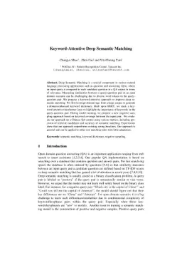 Keyword-Attentive Deep Semantic Matching