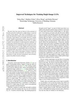 Improved Techniques for Training Single-Image GANs