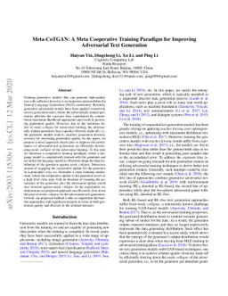 Meta-CoTGAN: A Meta Cooperative Training Paradigm for Improving
  Adversarial Text Generation