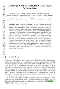 Learning What to Learn for Video Object Segmentation